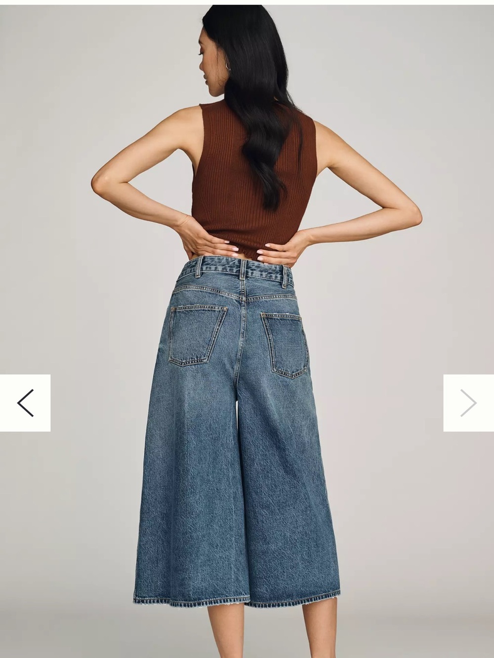 SOLD OUT Pilcro High-Rise Culotte Wide Leg Cropped Jeans NWT - Picture 5 of 6